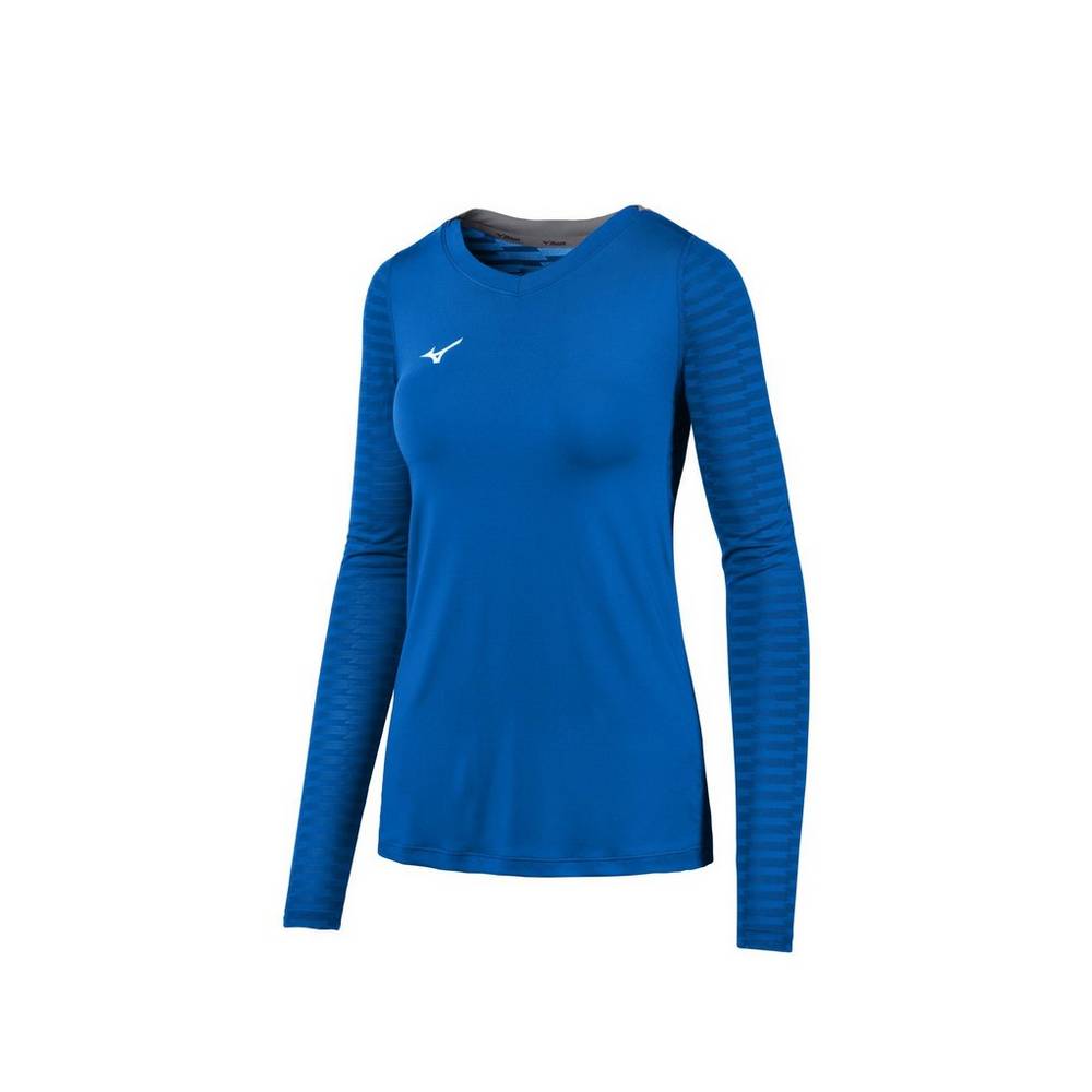 Mizuno United Long Sleeve - Bayan Forma - Kraliyet Mavisi Türkiye (PSVIBA-524)